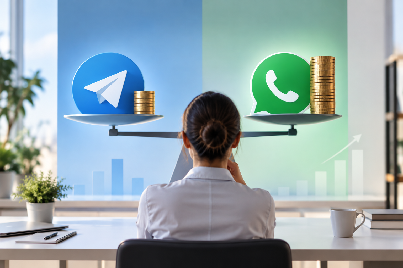 Illustration for Is Telegram a Real Alternative to WhatsApp Business API Now That WABA Costs More?