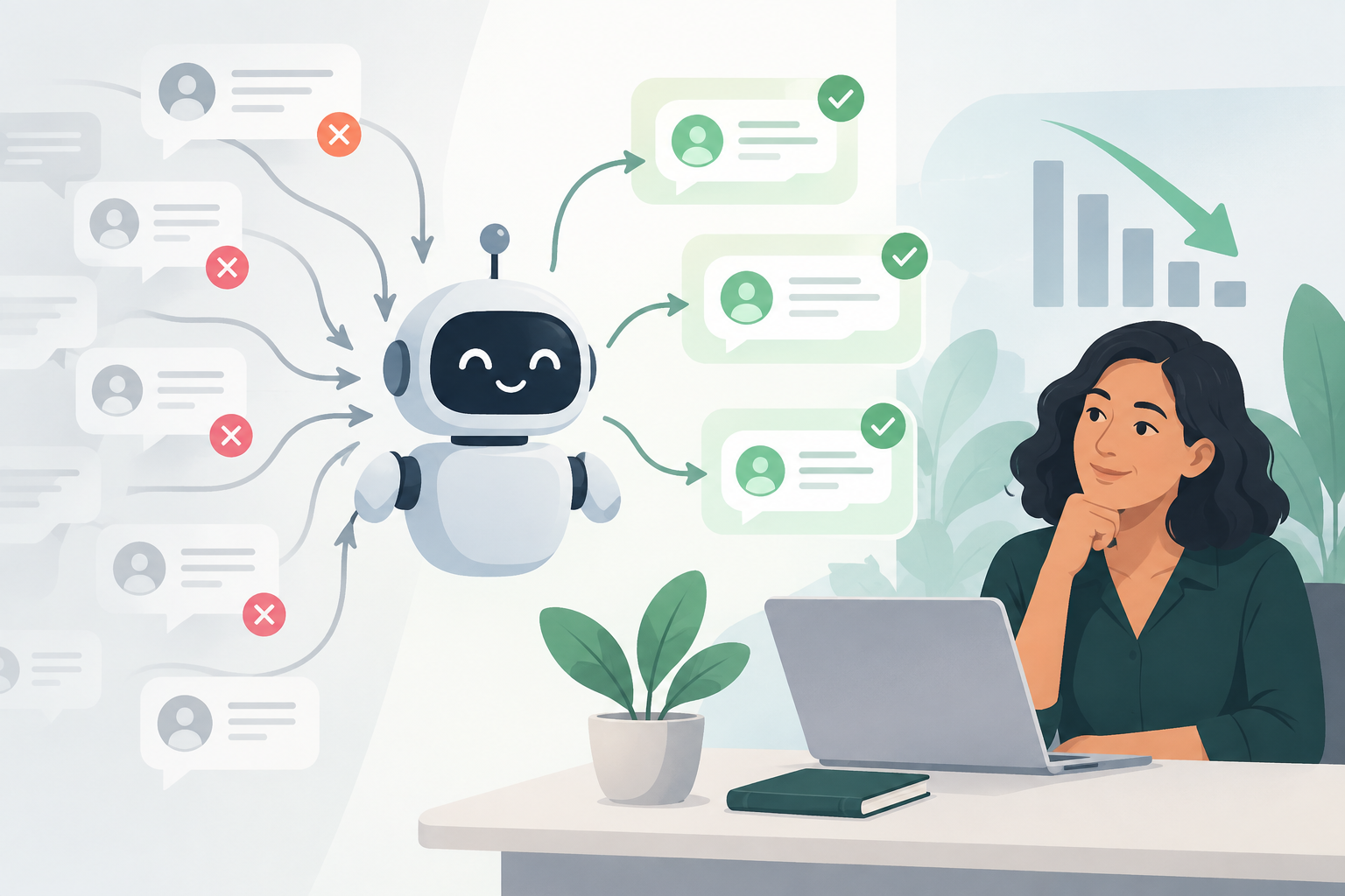 Illustration: Automating Conversations to Minimize Unnecessary Message Volume